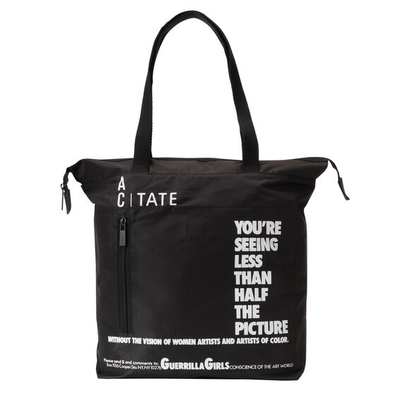 Ally Capellino Guerrilla Girls black tote bag
